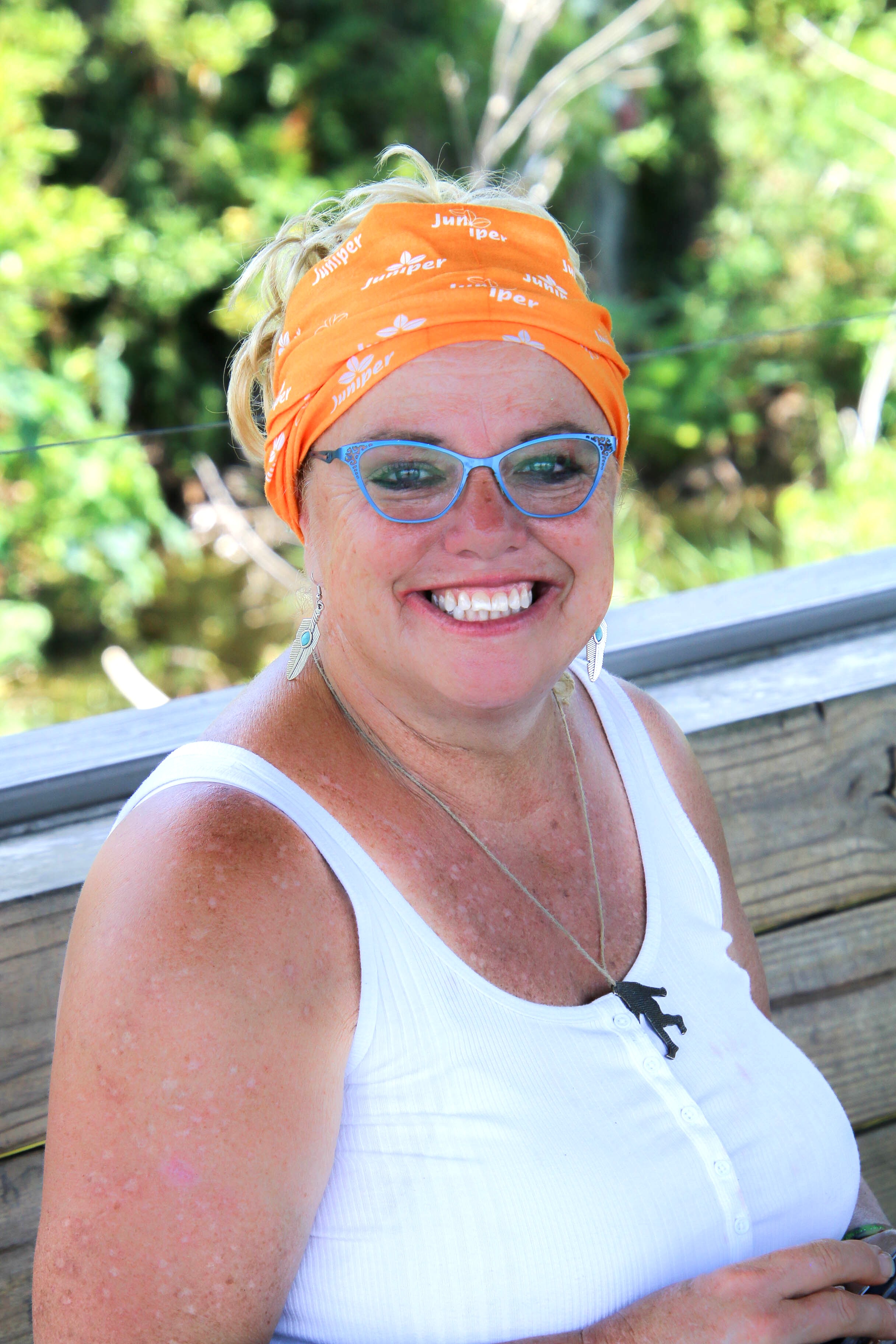 Pamela Esper on a research hike